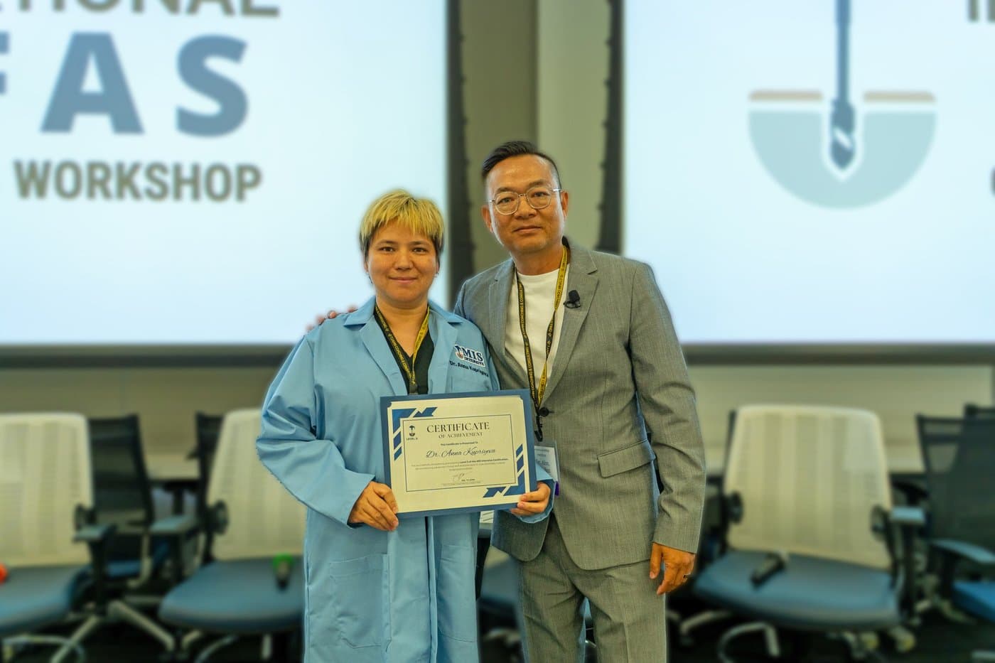 The Blue Coat ceremony at the International MIFAS Cadaver Lab