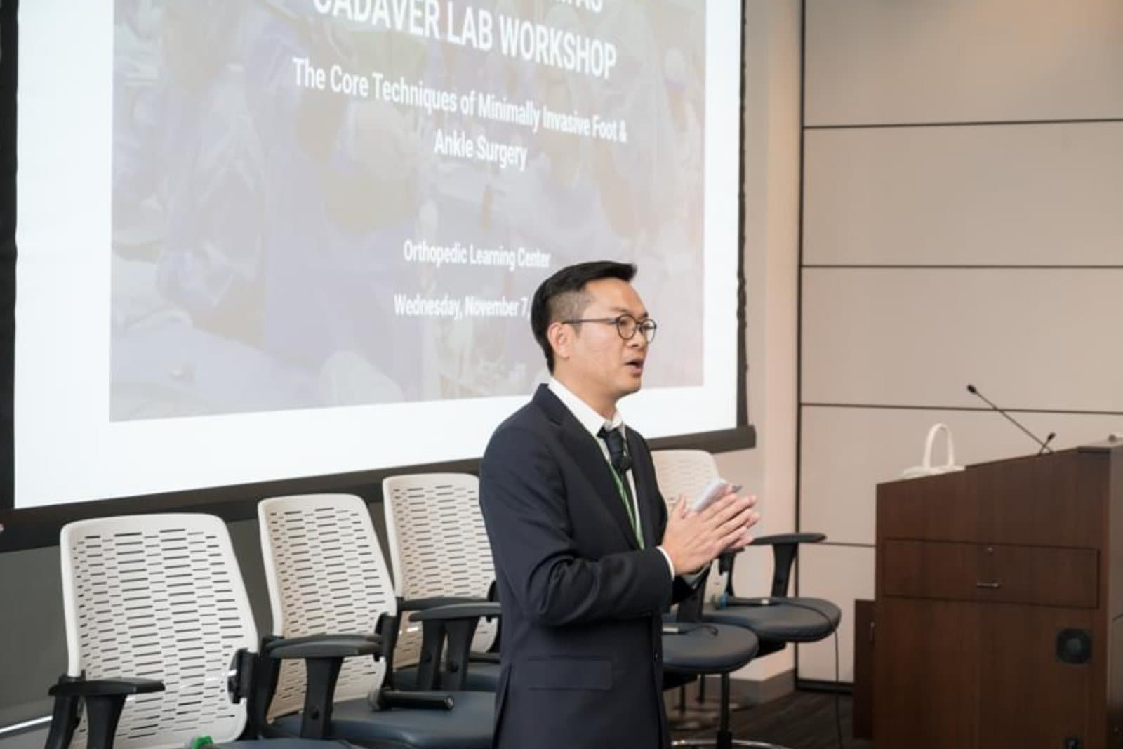 Lecturing at my International MIFAS Cadaver Lab, 2021