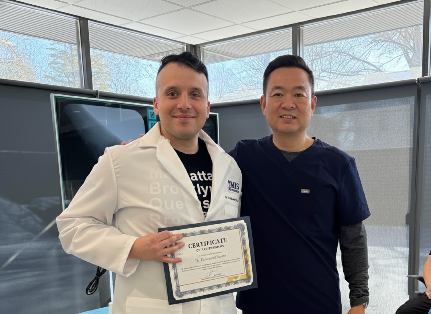 Dr. Emmanuel Bustos at the MIS Intensive cadaver lab