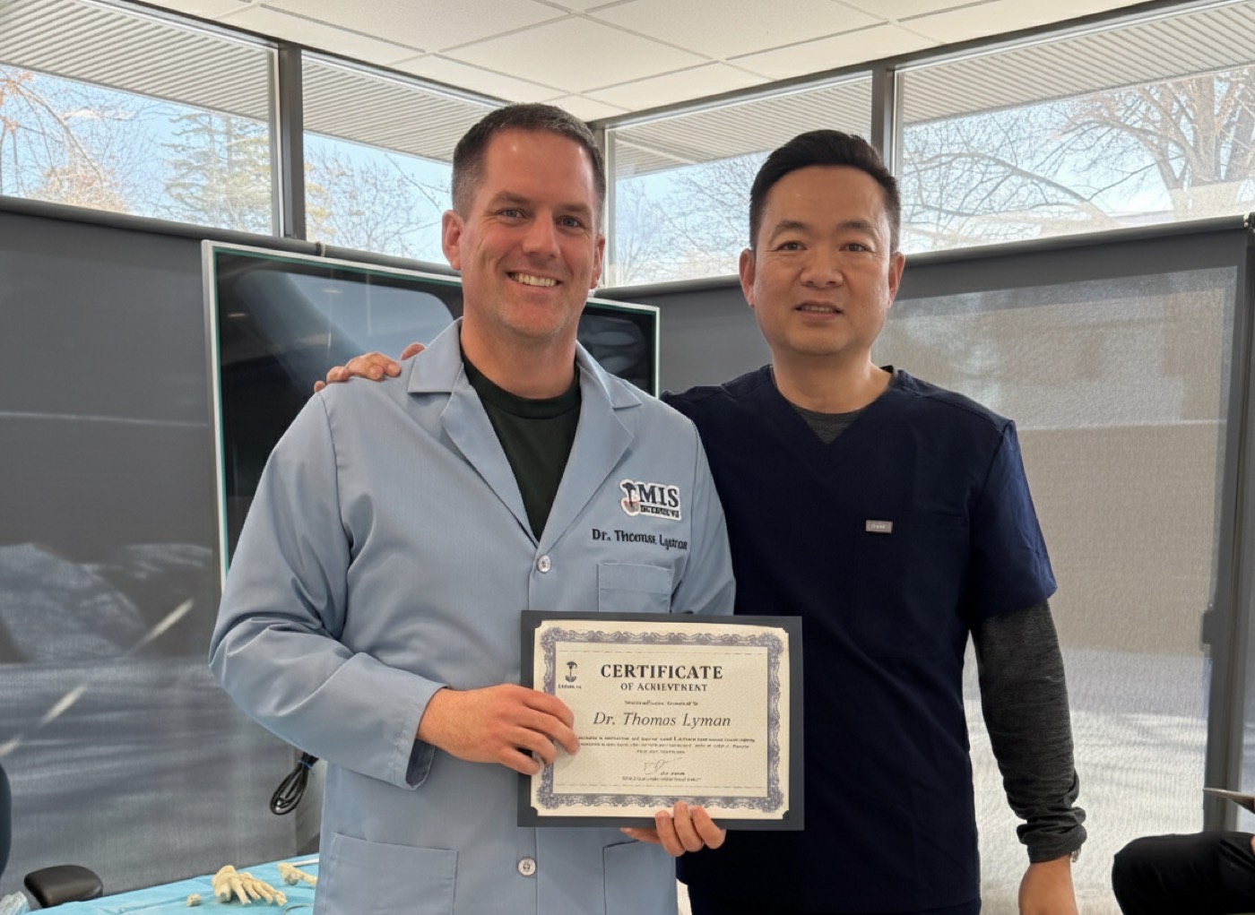 Dr. Thomas Lyman at the MIS Intensive cadaver lab